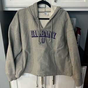 Grey Champion UAlbany sweatshirt, size large